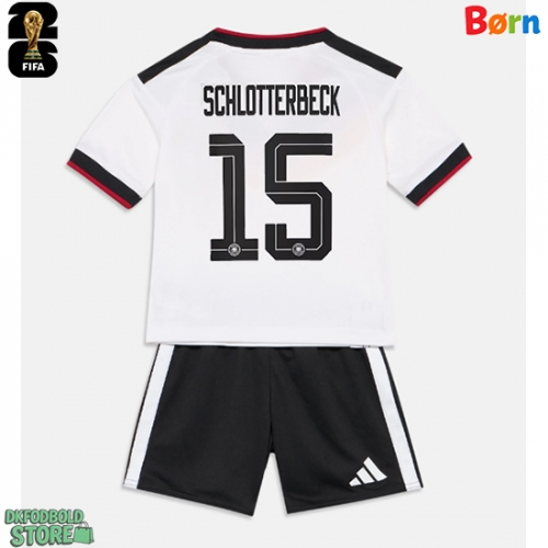 Tyskland Nico Schlotterbeck #15 Replika Babytøj Hjemmebanesæt Børn VM 2026 Kortærmet (+ Korte bukser)